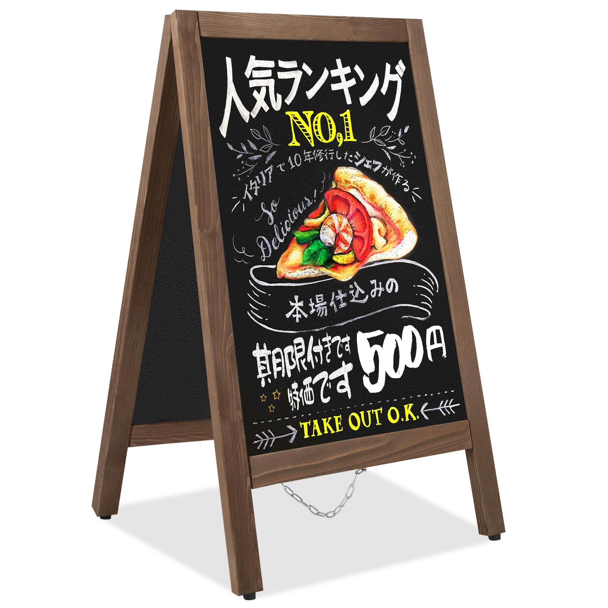 ウェルカムボード　A型看板　スタンドボード　店舗看板　メニューボード　カフェお店 Amazon | 立て看板 ウェルカムボード ブラックボード 転倒防止